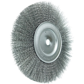 Weiler 01258 Wheel Brush - 10 in Dia - Crimped Steel Bristle