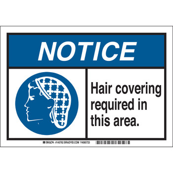 Picture of Brady B-869 Polypropylene Rectangle White English Safety Awareness Label part number 145762 (Main product image)