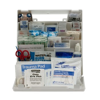 First Aid Only First Aid Kit - 3 in Width - 10.75 in Length - 11 in Height - Plastic Case Construction - 092265-90639