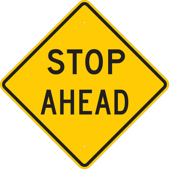 Picture of Brady B-959 Aluminum Square Reflective Orange English Stop Signs, Traffic Control Signs & Banners Sign part number 80074 (Main product image)