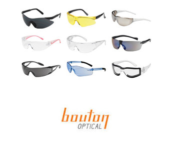 Picture of Bouton Optical Cefiro 250-CE-10090 Silver Mirror Black Universal Polycarbonate Standard Safety Glasses (Main product image)