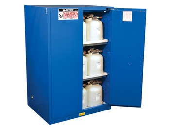 Justrite Sure-Grip EX Hazardous Material Storage Cabinet 869028, 90 gal, Royal Blue - 15473