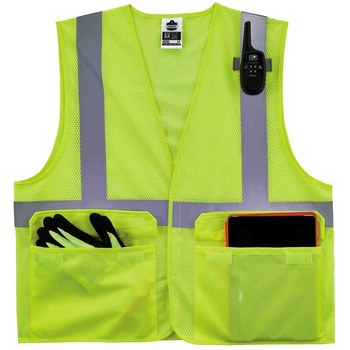Ergodyne Glowear High-Visibility Vest 8220HL 21145 - Size Large/XL - High-Visibility Lime