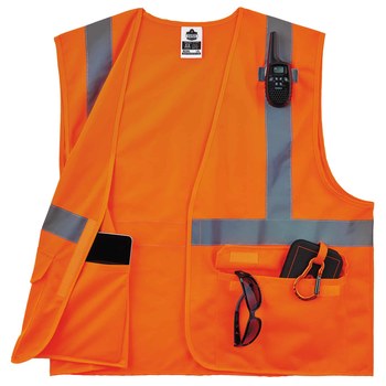 Ergodyne Glowear High-Visibility Vest 8225HL 21175 - Size Large/XL - High-Visibility Orange