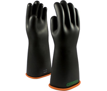 Picture of PIP Novax 155-3-16 Black/Orange 10 Rubber Full Fingered Work Gloves (Main product image)