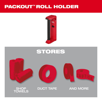 Milwaukee PACKOUT Roll Holder 48-22-8337 - Polymer/Steel