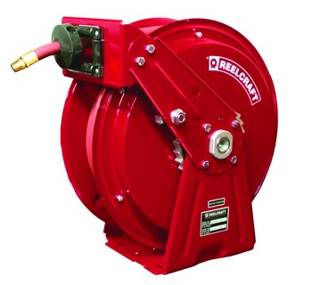Picture of Reelcraft Industries DP7850 OLP DP7000 Series 50 ft Red Steel Hose Reel (Main product image)