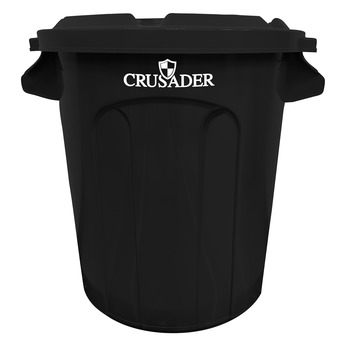 Picture of Quantum Storage CTC-10BK Crusader Round 10 gal Black Polyethylene Heavy-Duty Utility Container (Main product image)