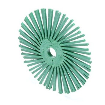 3M Scotch-Brite Ceramic RB-ZB Radial Bristle Brush - Coarse Grade - 3/8 in Center Hole - 3 in Outside Diameter - 24279