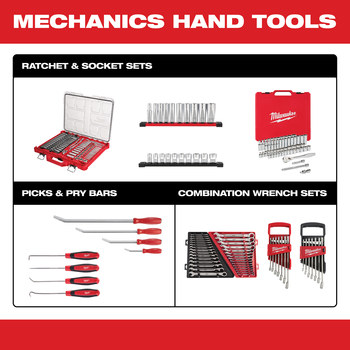Milwaukee 48-22-9406 Ratcheting Combination Wrench Set - Chrome Vanadium Steel