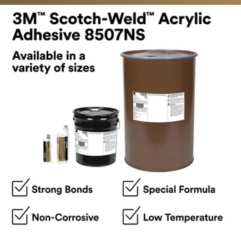 3M Scotch-Weld DP8507NS 7100377468 Gray Acrylic Adhesive - 45 ml Cartridge - 76274