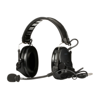 3M PELTOR SwatTac V MT20H682FB-47 SV Black Communication Headset - Foldable - A-Band - Battery Powered - 23 dB NRR - 076308-94597