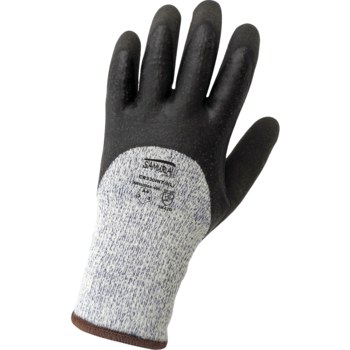 Global Glove Samurai Glove CR330INT Gray/Black Large Cut-Resistant Gloves - ANSI A4 Cut Resistance - Latex Palm & Fingers Coating - CR330INT-9(L)