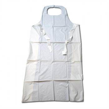 Picture of West Chester White Polyethylene Chemical-Resistant Apron (Main product image)