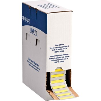 Picture of Brady PermaSleeve Yellow Polyolefin Thermal Transfer BM-187-175-342-YL Heat Shrink Wire & Cable Labels (Main product image)