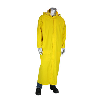 Picture of PIP Base35FR Yellow Medium Polyester/PVC Rain Coat (Main product image)