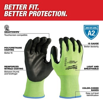 Level 4 Cut Resistant Gloves - Samurai Glove High-Visibility Gloves