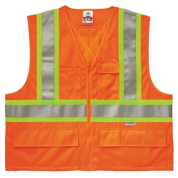 Ergodyne Glowear High-Visibility Vest 8235ZX 26185 - Size Large/XL - High-Visibility Orange