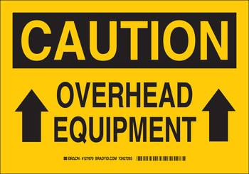 Picture of Brady B-401 Polystyrene Rectangle Yellow English Equipment Safety Sign part number 127672 (Main product image)