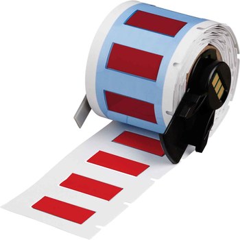 Picture of Brady PermaSleeve Red Polyolefin Thermal Transfer M6-250-1-342-RD Heat Shrink Wire & Cable Labels (Main product image)
