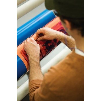 3M Cushion-Mount L1320 Yellow Flexographic Plate Mounting Tape - 24 in Width x 25 yd Length - 0.02 in Thick - Polycoated Polyester Liner - 99248