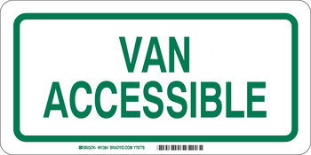 Picture of Brady B-120 Fiberglass Reinforced Polyester Rectangle White English Disabled Parking & Building Access Sign part number 91384 (Main product image)