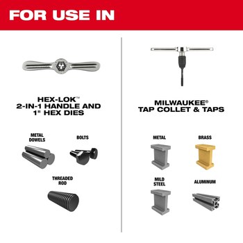 Milwaukee Hex-LOK Tap & Die Set 49-22-5603, Black Oxide, High