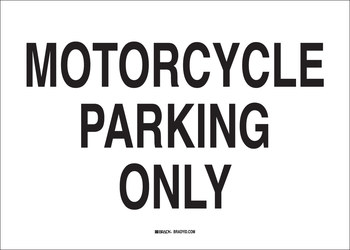 Picture of Brady B-401 High Impact Polystyrene Rectangle White English Parking Restriction, Permission & Information Sign part number 25852 (Main product image)