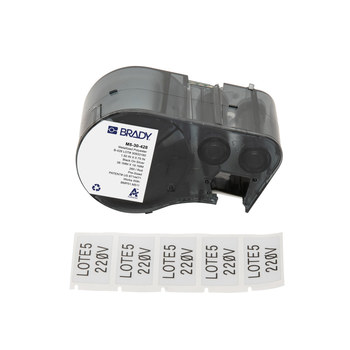 Picture of Brady MetaLabel Black on Light Gray Polyester Thermal Transfer M5-30-428 Metallized Labels (Main product image)