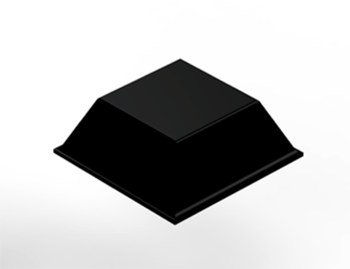 3M Bumpon SJ5023 Black Bumper/Spacer Pad - Square Shaped Bumper - 0.81 in Width - 0.3 in Height - 67388