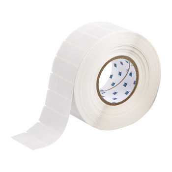 Picture of Brady Clear / White Self-Laminating Polyester Thermal Transfer THT-131-461-3 Die-Cut Thermal Transfer Printer Label Roll (Main product image)