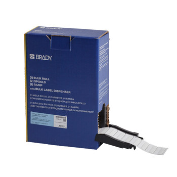 Picture of Brady PermaSleeve White Polyolefin Thermal Transfer BM-250-175-312 Heat Shrink Wire & Cable Labels (Main product image)
