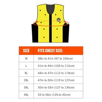 Ergodyne Chill-Its Cooling Vest 6685 12677 - Size 3XL - Lime