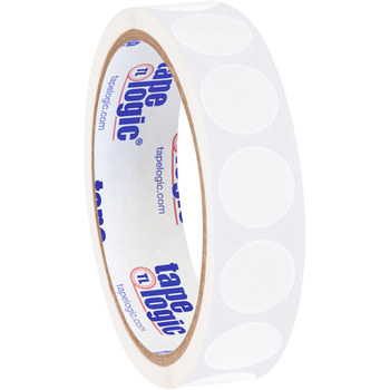 Tape Logic DL610E Blank Circle Inventory Labels Paper White