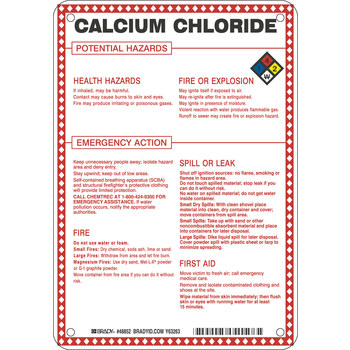 Picture of Brady B-120 Fiberglass Reinforced Polyester Rectangle White English Chemical Warning Sign part number 48852 (Main product image)