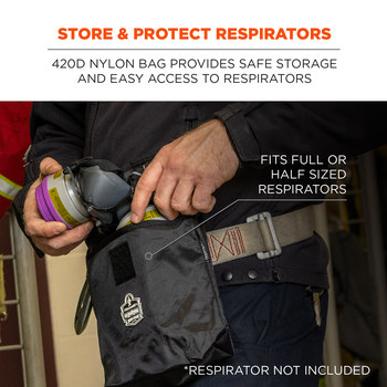 Ergodyne Arsenal GB5181 Black Nylon/PVC Respirator Bag - 3.5 in Width - 6 in Length - 9 in Height - 720476-13181