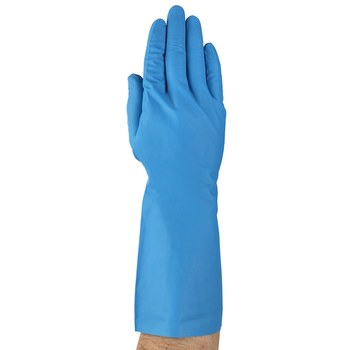 Ansell AlphaTec 37-210 Blue 8 Unsupported Chemical-Resistant Glove - 12.6 in Length - 8 mil Thick - 37-210-8
