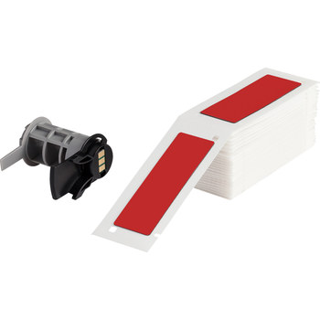 Picture of Brady Red Polyester Thermal Transfer PTLEP-176-593-RD Die-Cut Thermal Transfer Printer Label Roll (Main product image)