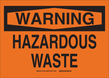 Picture of Brady B-401 Polystyrene Rectangle Orange English Hazardous Material Sign part number 21851 (Main product image)