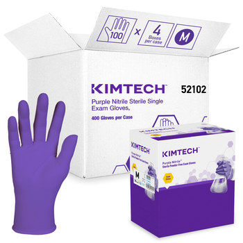 Kimtech Disposable Gloves 52102, Size Medium, Purple