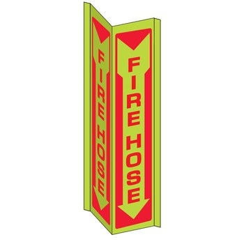 Picture of Brady Bradyglo B-347 Polyester / Polystyrene Green English Fire Equipment Sign part number 50784 (Main product image)