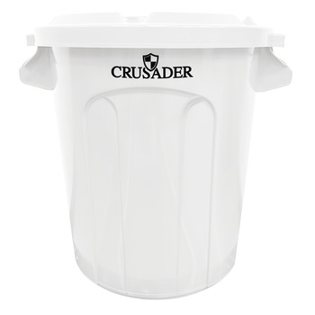 Picture of Quantum Storage CTC-10WT Crusader Round 10 gal White Polyethylene Heavy-Duty Utility Container (Main product image)