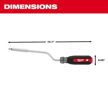 Milwaukee 48-22-2916 2-in-1 Rotating Multi-Bit Screwdriver - Chrome Molybdenum Steel - 10.10 in - 84642