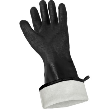 Global Glove FrogWear Black Universal Chemical Handling Gloves - Triple Neoprene Full Coverage Coating - 18 in Length - Rough Finish - 9918RINT