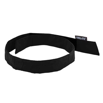 Ergodyne Chill-Its 6705CT Black PVA Bandana - Hook & Loop - 720476-12333