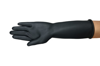 Ansell ActivArmr Rig R014BUL Black 9 Electrical Insulated Gloves - Latex Coating - 14 in Length - RIG014BUL090