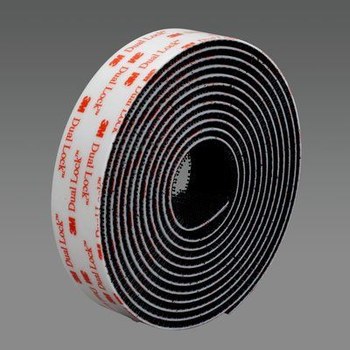 3M Dual Lock TB3551/TB3552 Black Reclosable Fastener - Mushroom Hook with 400 stems/in Stem Count - 1 in Width x 10 ft Length - 97630