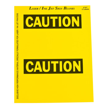 Picture of Brady Black / Yellow on White Write-On Polyester Ink-Jet, Laser 12910 Ink-Jet, Laser Printable Label (Main product image)