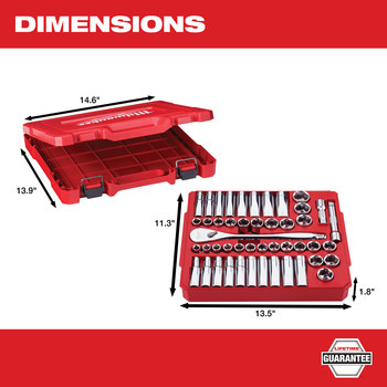 Milwaukee 48-22-9010 Socket Wrench Set - Alloy Steel - 54063