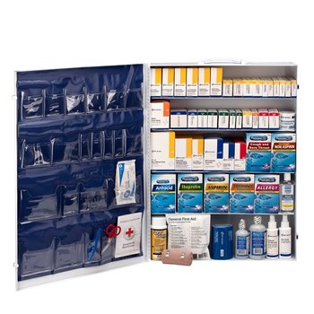First Aid Only First Aid Cabinet - 5.5 in Width - 19.5 in Length - 26 in Height - Metal Case Construction - 092265-90577